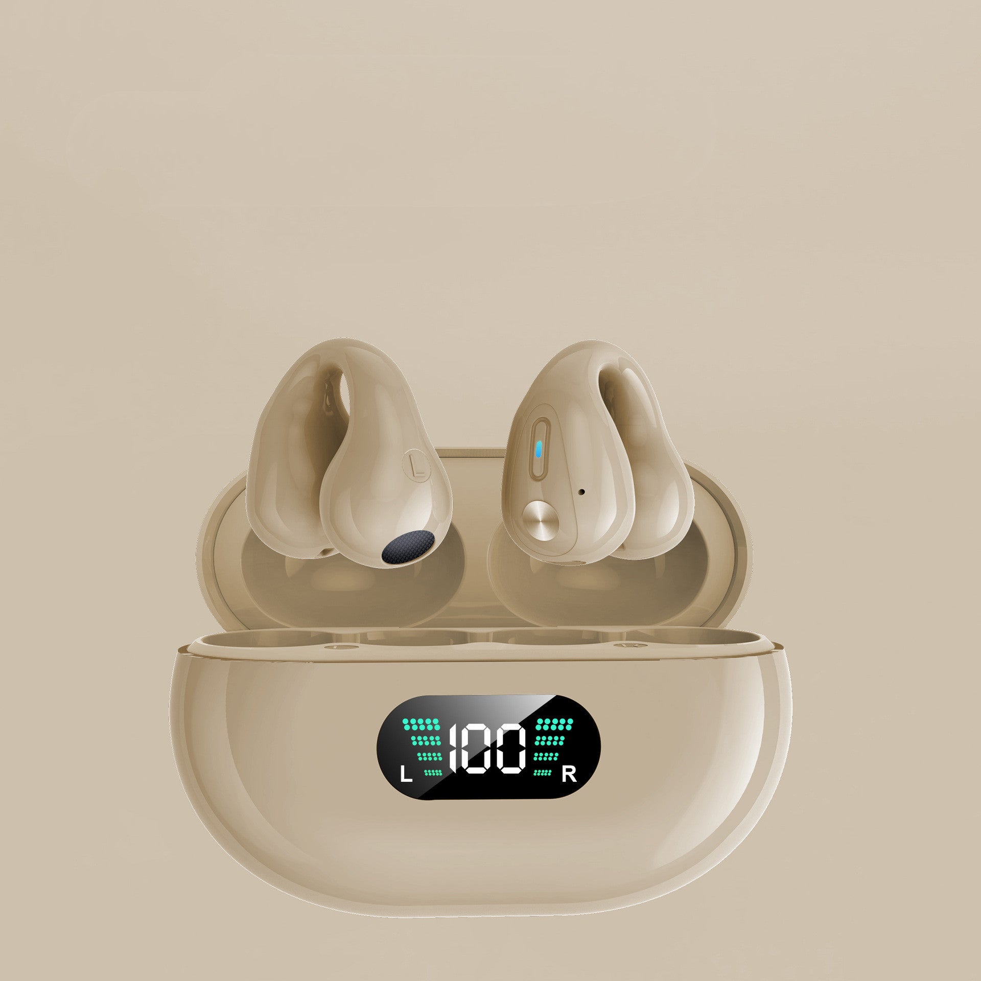 Bone Conduction Headphones TWS Earbuds Ear Clip Bluetooth 5.3 Touch
