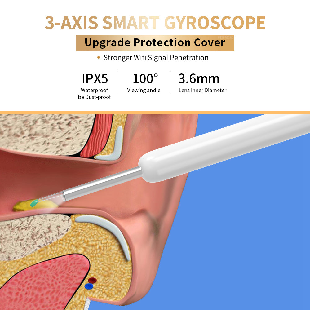 NE3 Ear Cleaner Otoscope Ear Wax Removal Tool With Camera LED Light