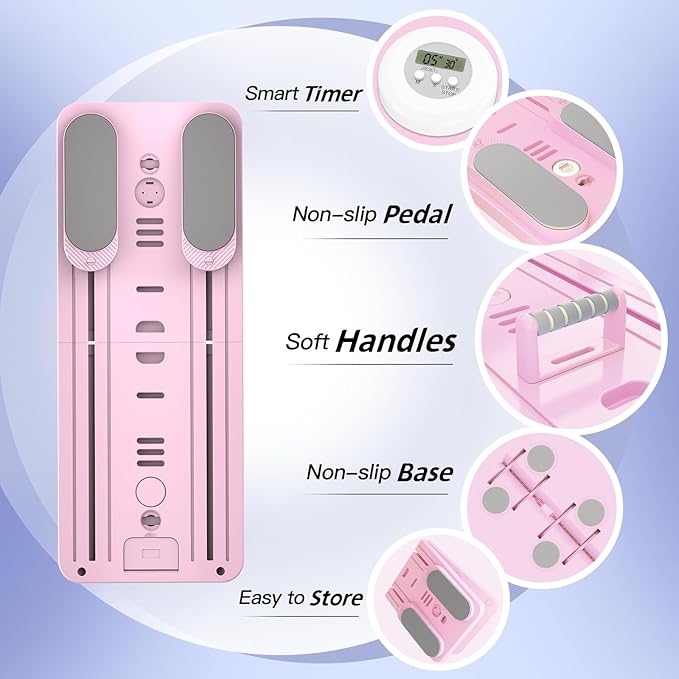 8in 1 Multi-functional Foldable Pilates Board - Pilates Equipment-PP Material, Safe And Reliable, Anti-deformation, Stable Flat Design - Home Gym Equipment-abdominal Board with Resistance Bands, Small Space for Storage