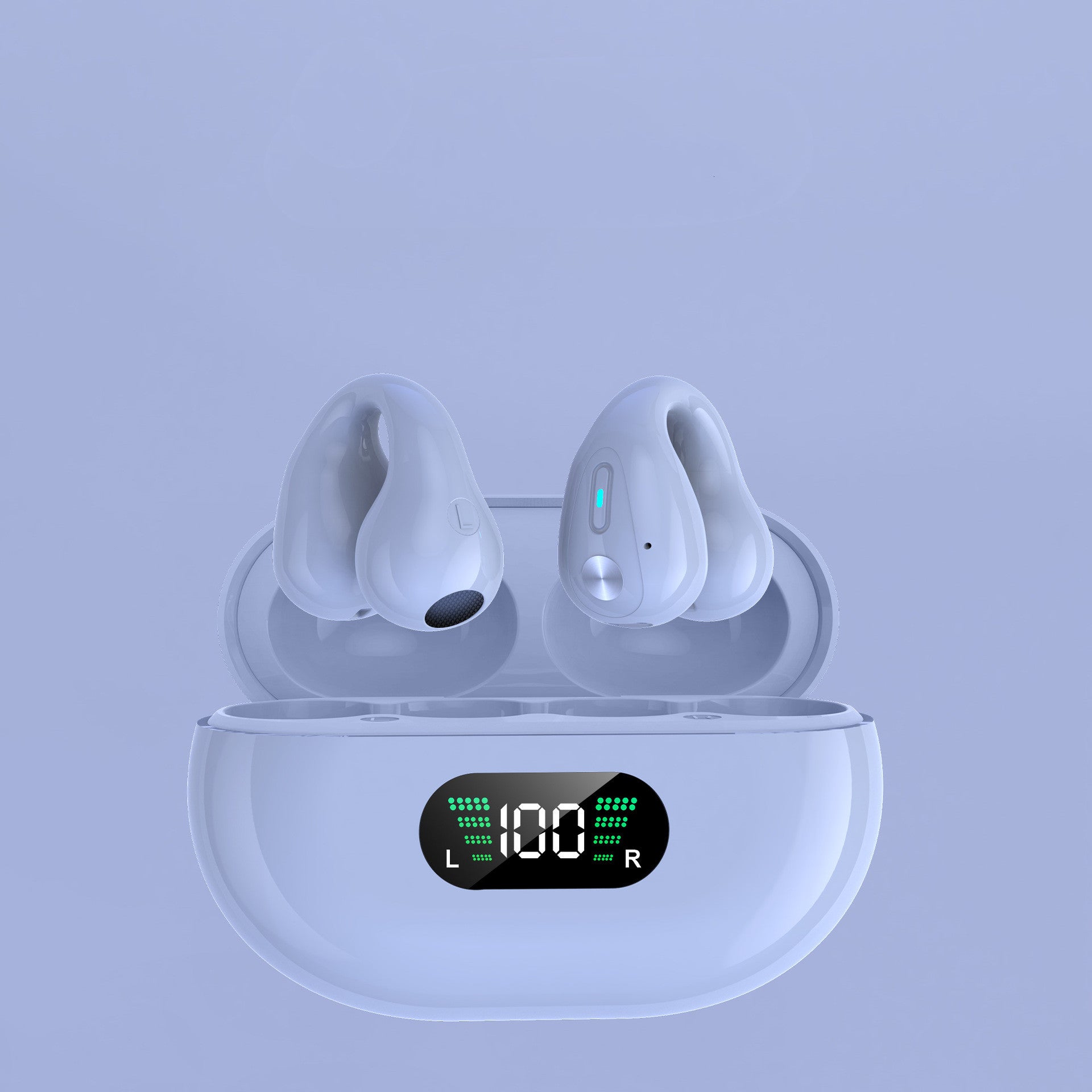 Bone Conduction Headphones TWS Earbuds Ear Clip Bluetooth 5.3 Touch