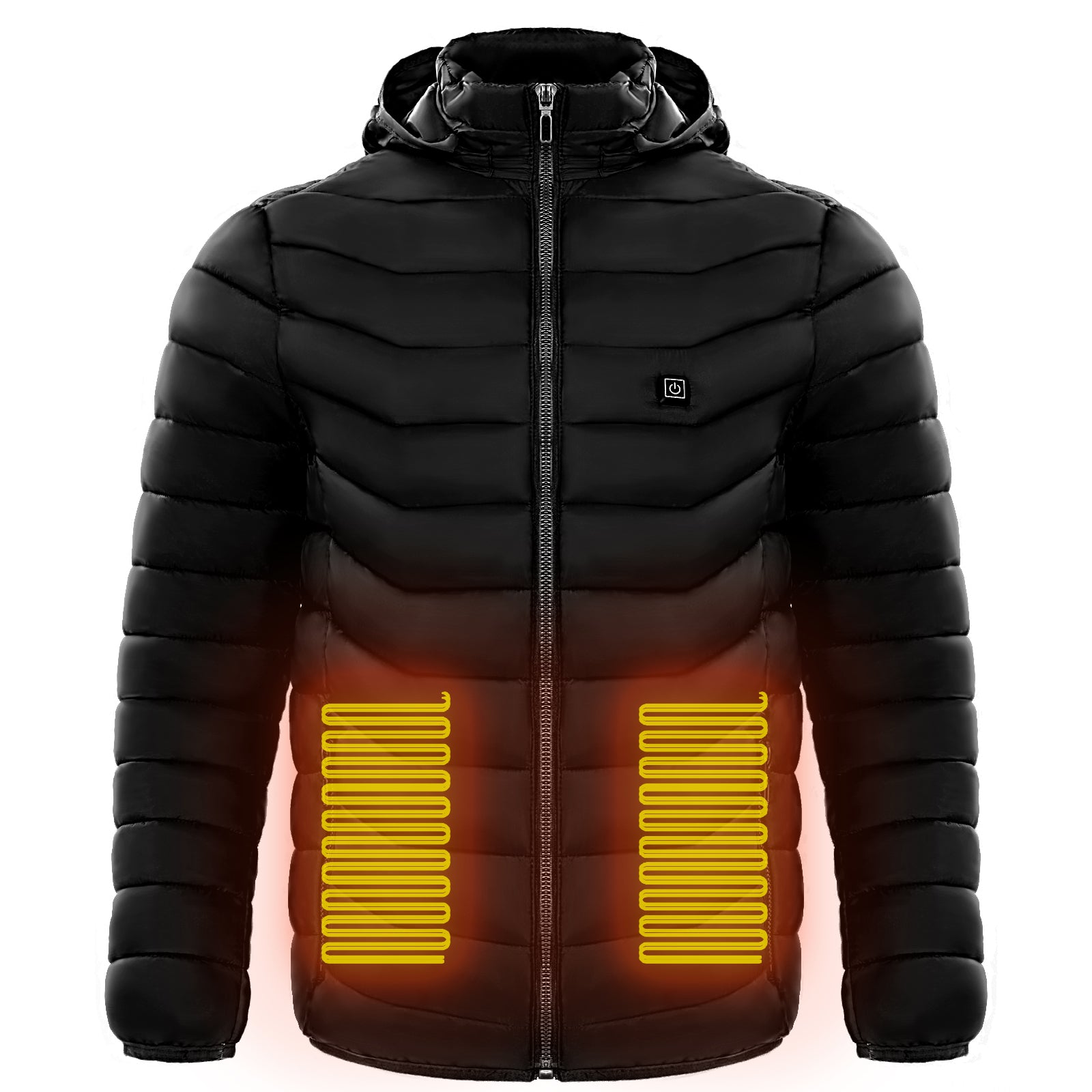 Men Women Heated Puffer Jacket Electric Heating Coat Insulated Hood Windbreaker 9Heat Zones