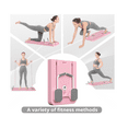 8in 1 Multi-functional Foldable Pilates Board - Pilates Equipment-PP Material, Safe And Reliable, Anti-deformation, Stable Flat Design - Home Gym Equipment-abdominal Board with Resistance Bands, Small Space for Storage